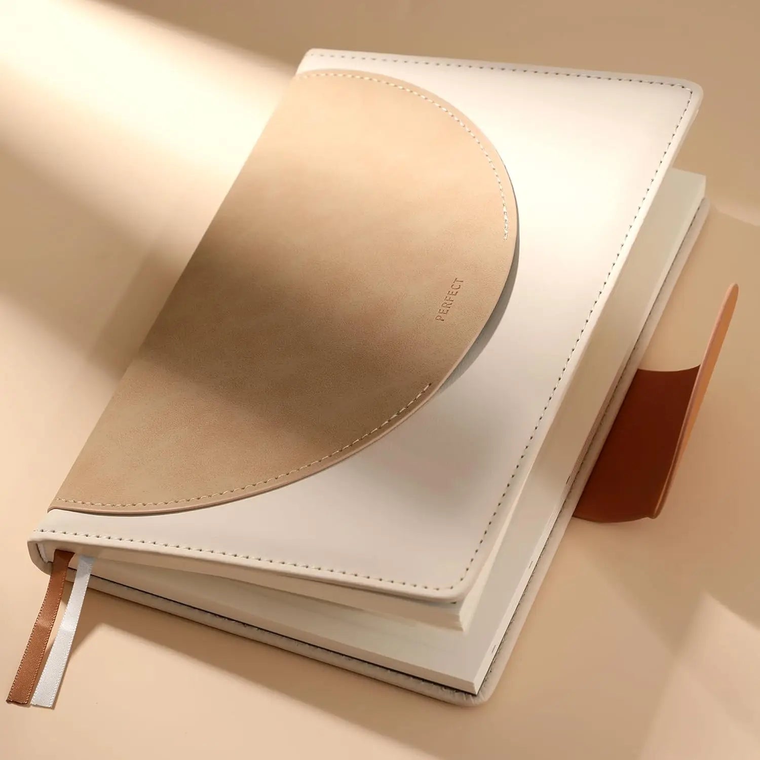 A5 Leather Journal with Buckle Closure, 100GSM Lined Notebook for Women, Hardcover Diary for Writing Note Taking