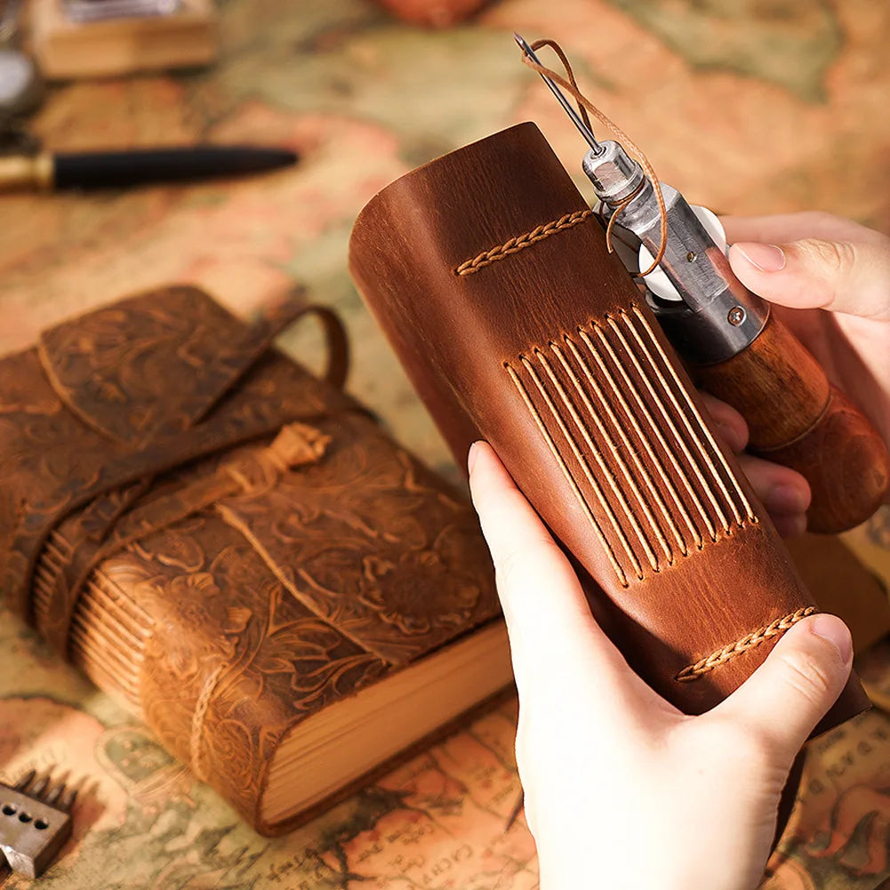 Leather Cowhide Notebook Thickened Vintage Style Handmade Diary Kraft Notepad Account Notebook Birthday Gift