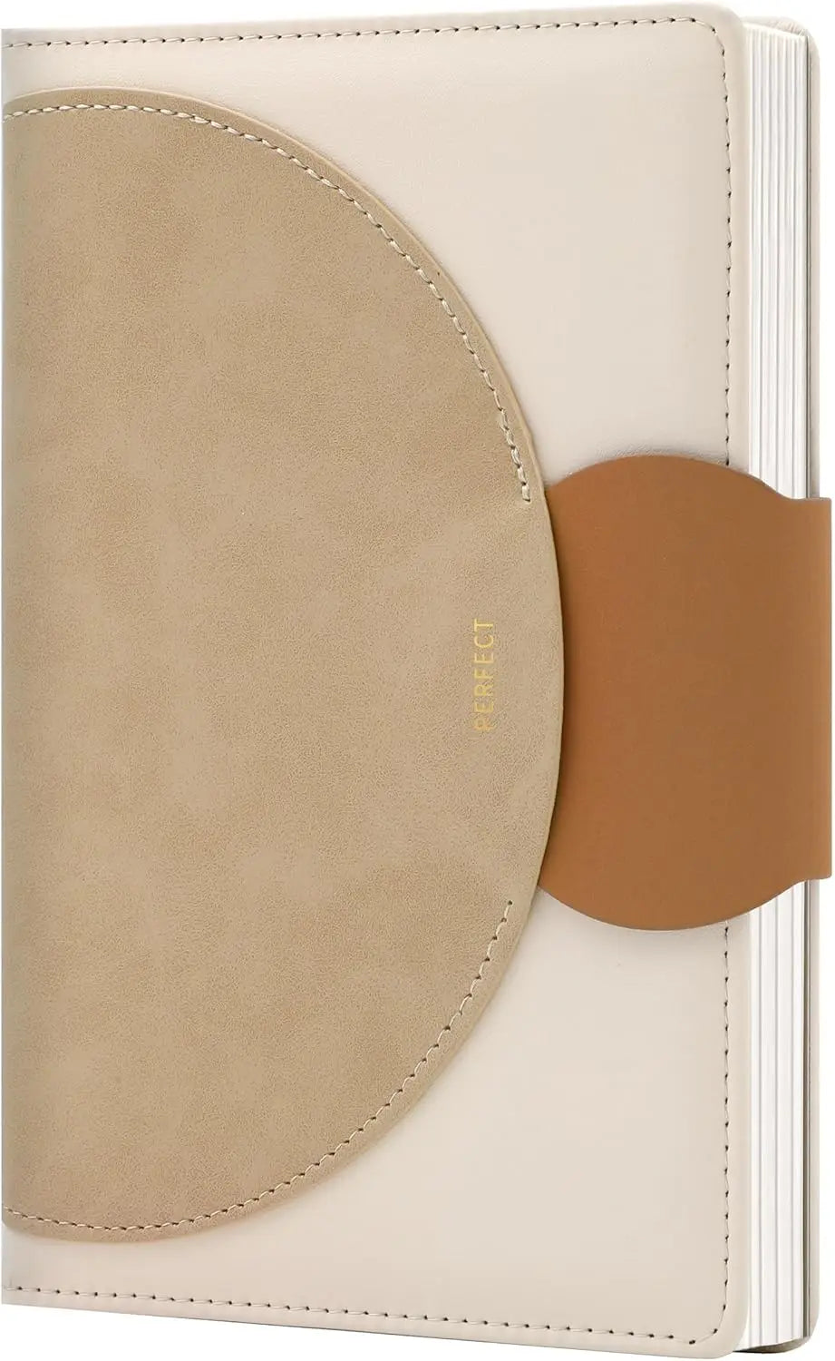 A5 Leather Journal with Buckle Closure, 100GSM Lined Notebook for Women, Hardcover Diary for Writing Note Taking